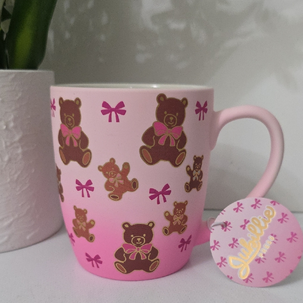Jubillie Press Pink Teddy Bear Mug, NWT